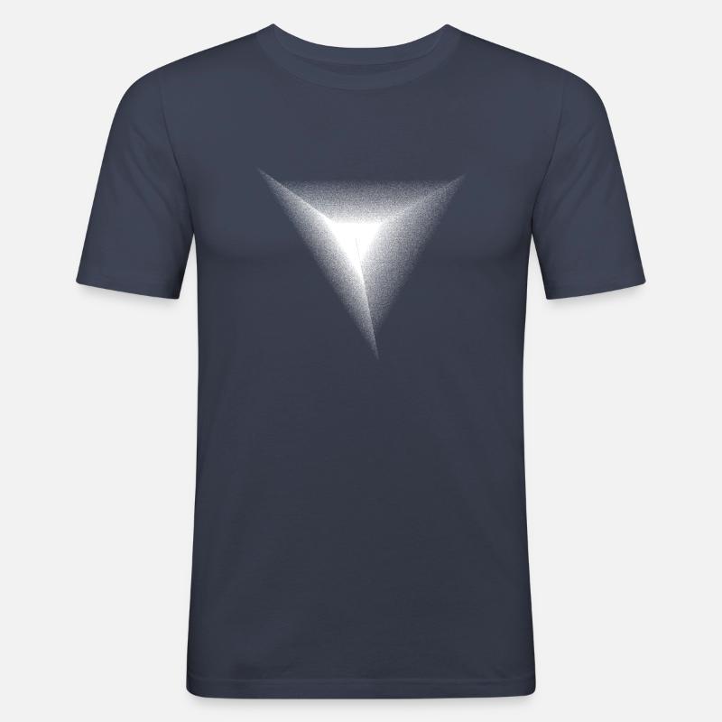3D Cube Shadow and Light - Men's Slim Fit T-Shirt - navy
