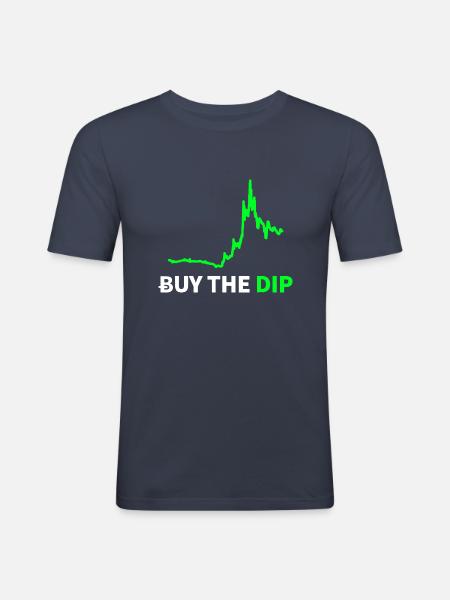BUY THE DIP - Männer Slim Fit T-Shirt - Navy