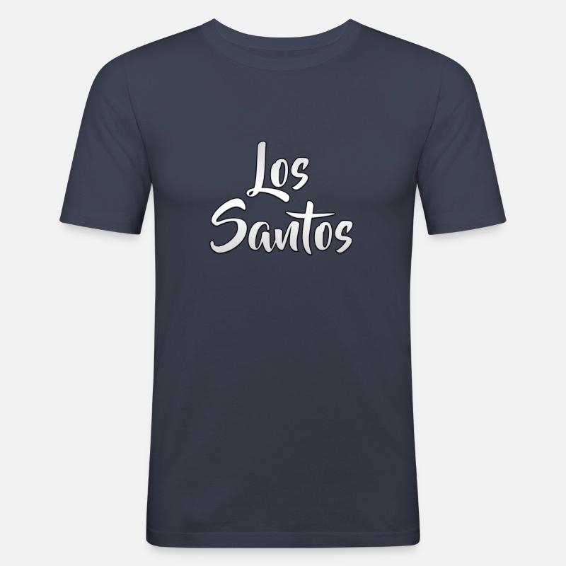 Los Santos - Männer Slim Fit T-Shirt - Navy