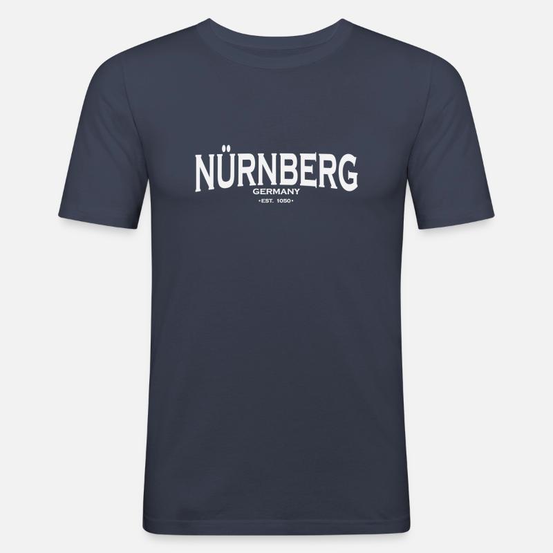 Nürnberg - Männer Slim Fit T-Shirt - Navy
