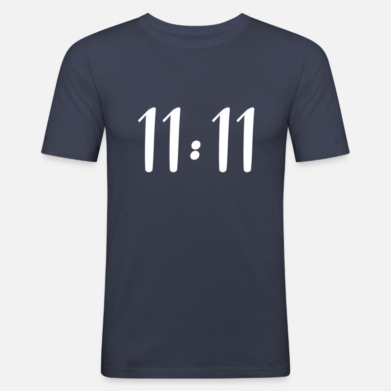 11:11 - Männer Slim Fit T-Shirt - Navy