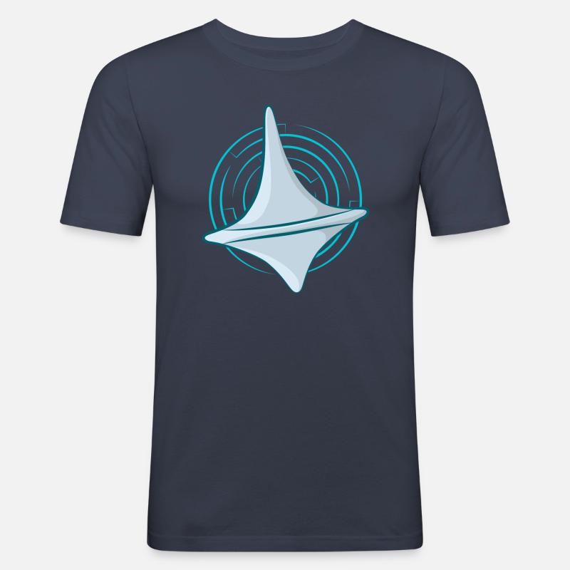Inception - Einfach - Männer Slim Fit T-Shirt - Navy