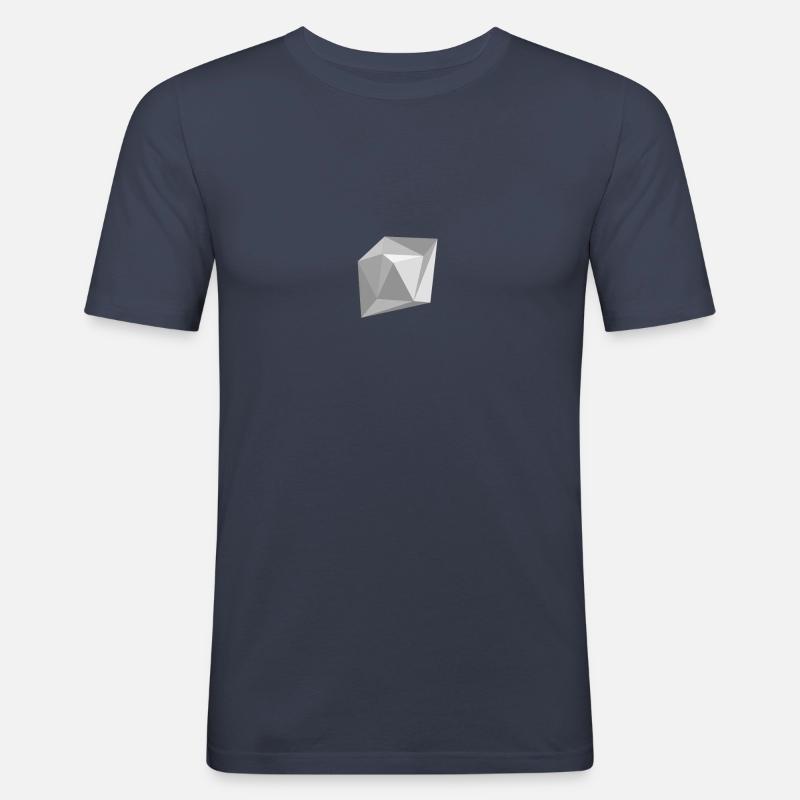 kleine Version der ,,Grey Triangles" - Männer Slim Fit T-Shirt - Navy