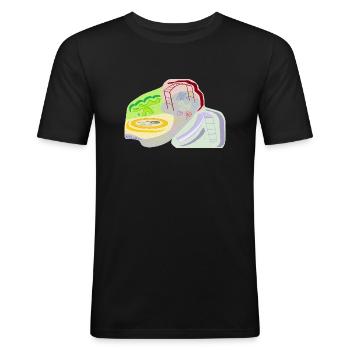 Playground of my mind - Men's Slim Fit T-Shirt - black - Front - Nik (191cm)