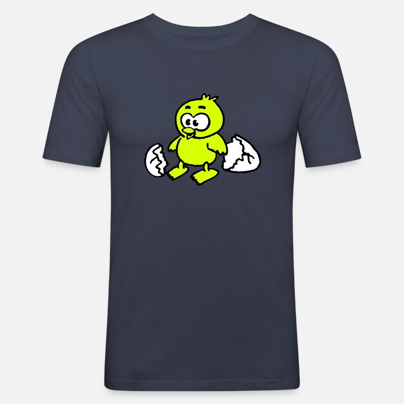 kuken_a_3c - Männer Slim Fit T-Shirt - Navy
