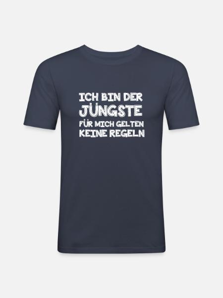 Ich bin der Jüngste - Männer Slim Fit T-Shirt - Navy