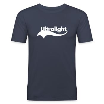 Ultralight - Männer Slim Fit T-Shirt - Navy - Vorne - Nik (191cm)