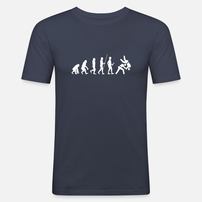 Judo Evolution - Männer Slim Fit T-Shirt - Navy