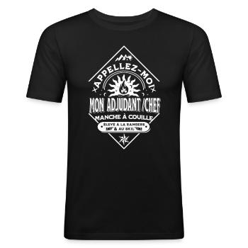 Nennen Sie mich meinen Chief Warrant Officer, Handle to C.... B - Männer Slim Fit T-Shirt - Schwarz - Vorne - Nik (191cm)