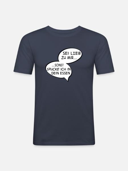 Cuisinier - T-shirt près du corps Homme - bleu marine