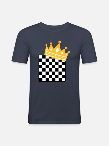 chess king - T-shirt près du corps Homme - bleu marine