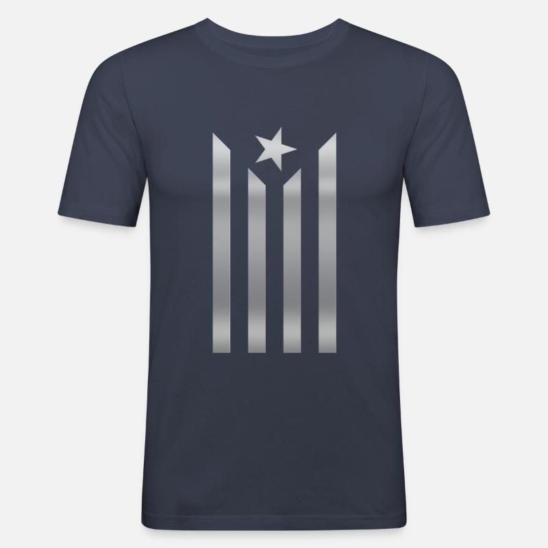Estelada Gray - Männer Slim Fit T-Shirt - Navy