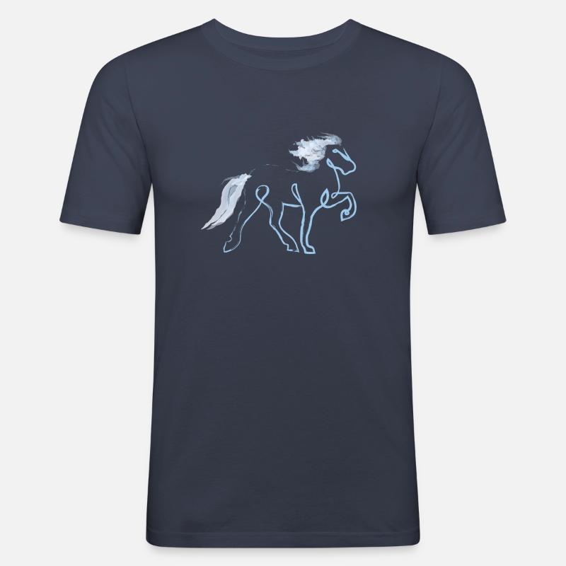 Wind Isländer - Männer Slim Fit T-Shirt - Navy