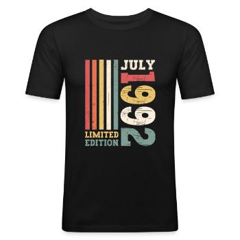 Édition limitée Juillet 1992 30e anniversaire Hommes - T-shirt près du corps Homme - noir - Devant - Nik (191cm)