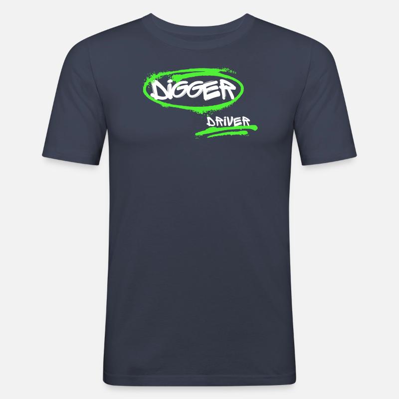 DIGGER DRIVER 1 - Männer Slim Fit T-Shirt - Navy