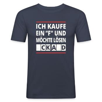 Antifaschistisches Statement Protest - Männer Slim Fit T-Shirt - Navy - Vorne - Nik (191cm)