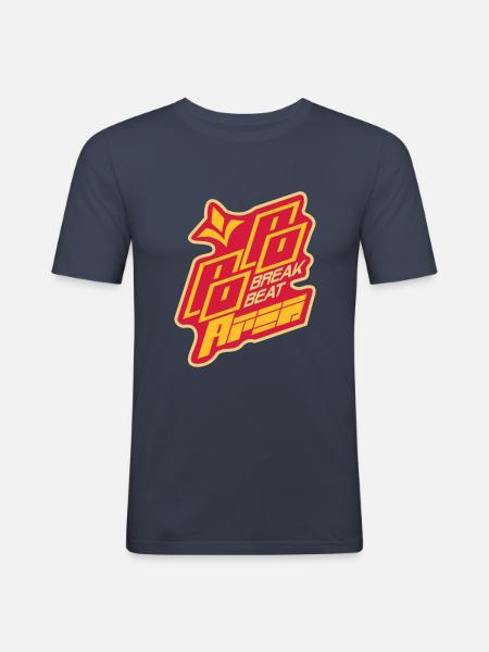breakbeat area - Men's Slim Fit T-Shirt - navy