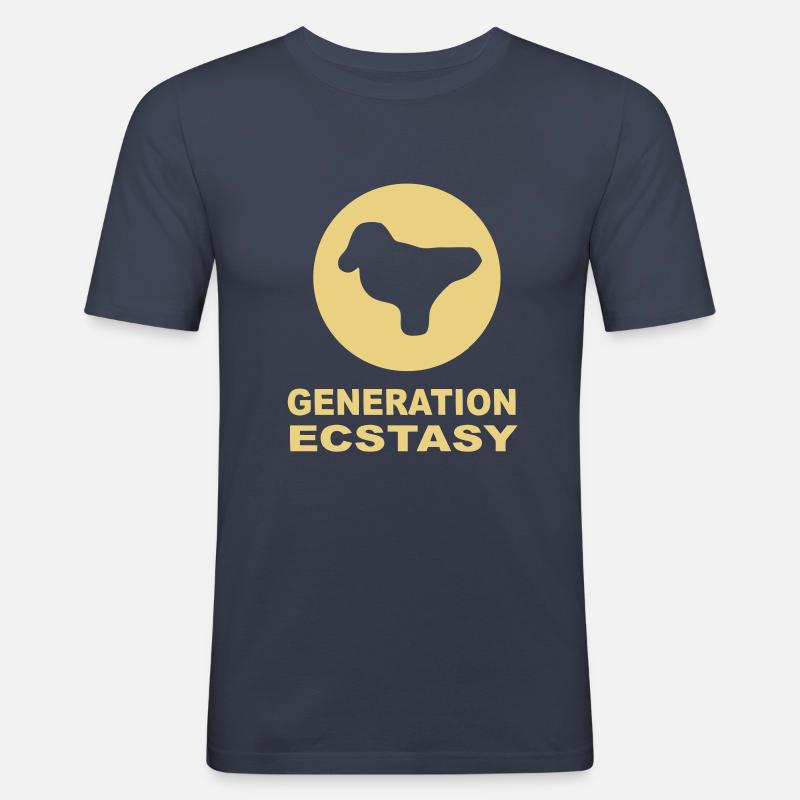 Generation Ecstasy-Pille mit einer Taube - Männer Slim Fit T-Shirt - Navy