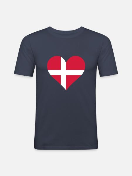 A heart for Denmark - Men's Slim Fit T-Shirt -