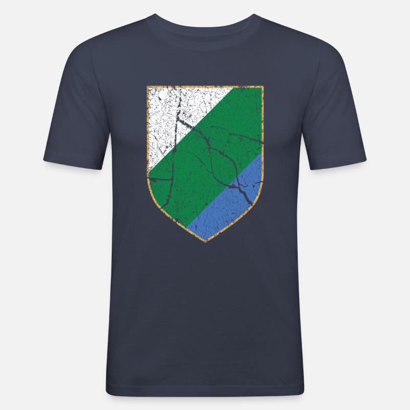 Stemma abruzzese - Maglietta aderente da uomo - navy