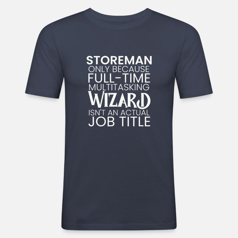 Storeman multitasking Wizard - Men's Slim Fit T-Shirt - navy