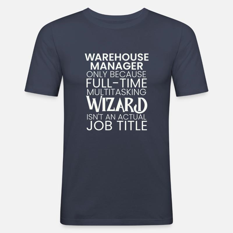 Warehouse Manager multitasking Wizard - Männer Slim Fit T-Shirt - Navy