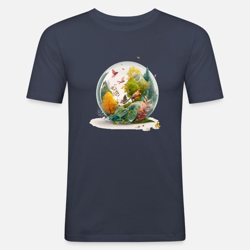 The miniature drill - Men's Slim Fit T-Shirt - navy