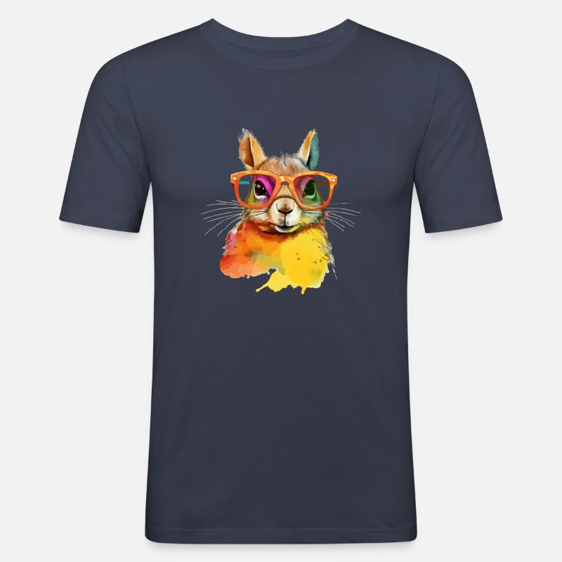 Kikki das Eichhörnchen - Männer Slim Fit T-Shirt - Navy