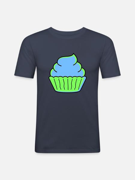 cupcake - Männer Slim Fit T-Shirt - Navy