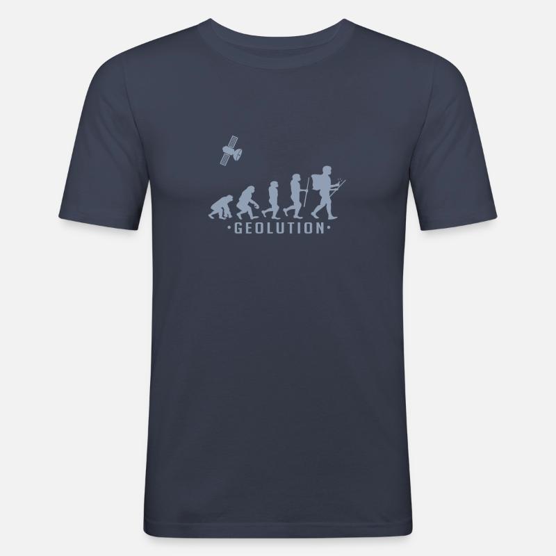 Geocaching evolution Shirt Geolution - Men's Slim Fit T-Shirt - navy