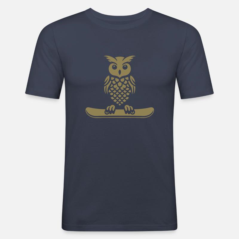 Minimalistisches Design: - Männer Slim Fit T-Shirt - Navy