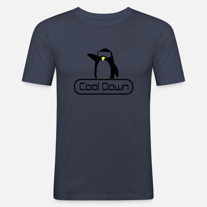 cool down - Männer Slim Fit T-Shirt - Navy