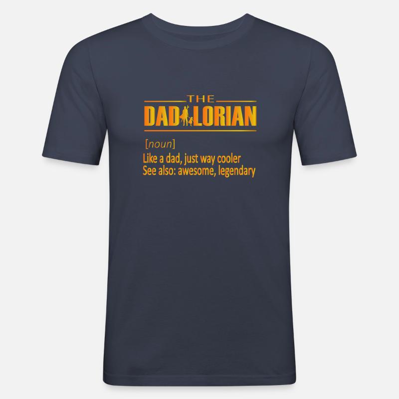 Dadalorian Definition - Männer Slim Fit T-Shirt - Navy