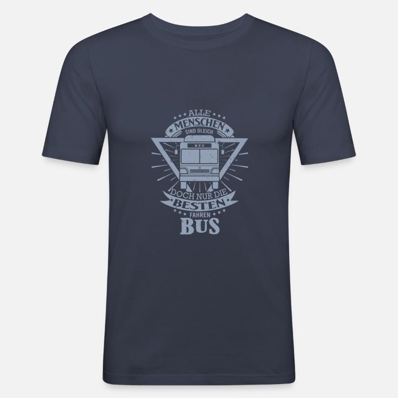 Busfahrer Geschenkideen - Männer Slim Fit T-Shirt - Navy