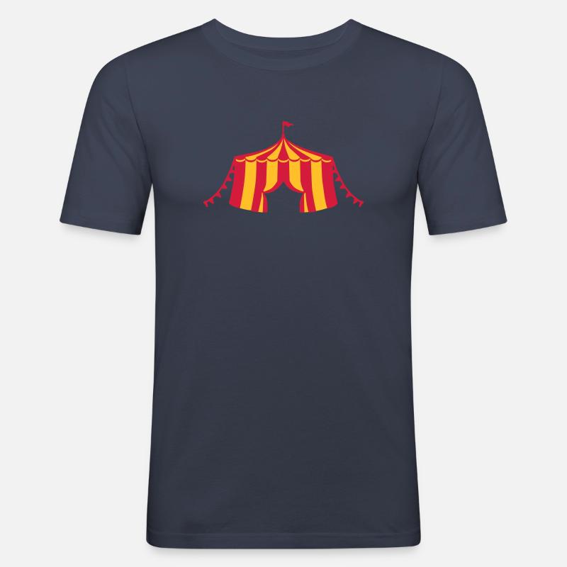 Zirkus - Männer Slim Fit T-Shirt - Navy