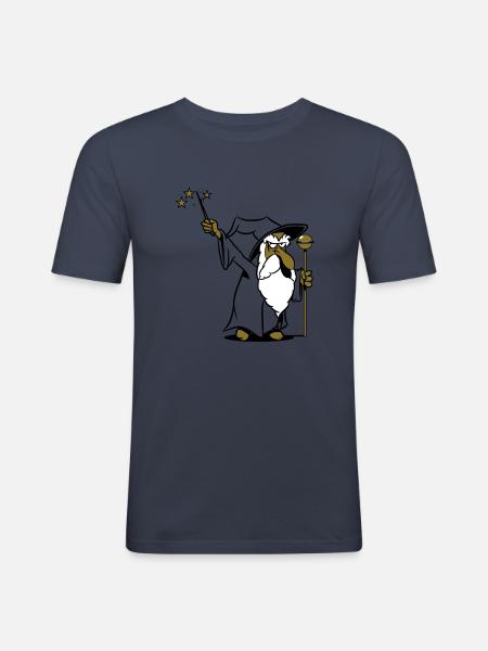 Wizard wand wand - Men's Slim Fit T-Shirt - navy