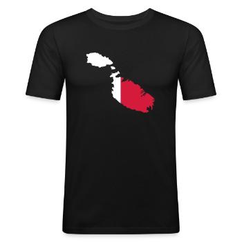 Malta - Men's Slim Fit T-Shirt - black - Front - Nik (191cm)