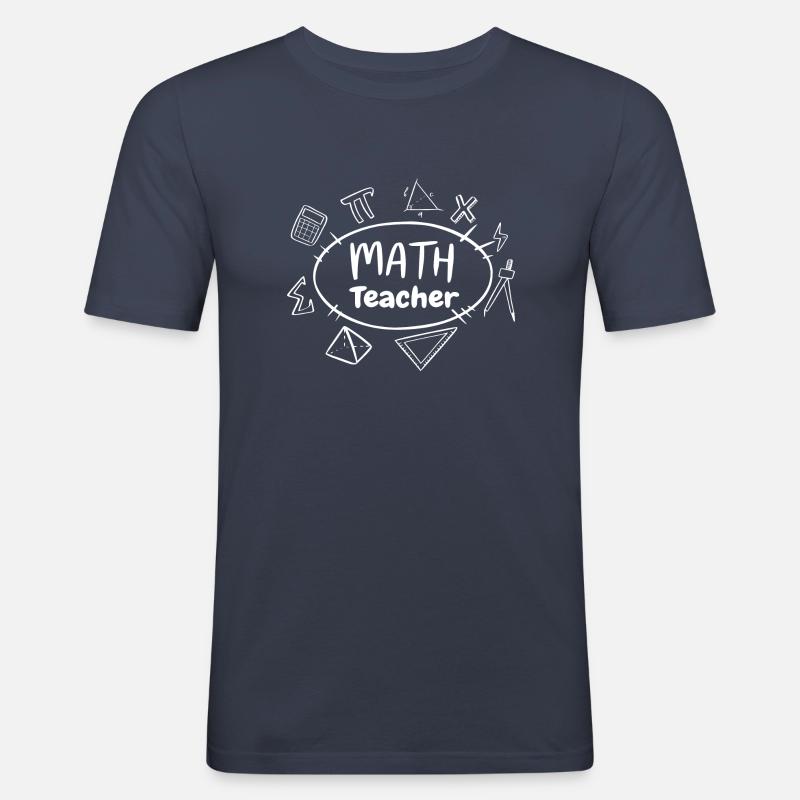 Mathelehrer - Männer Slim Fit T-Shirt - Navy