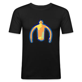 Yellow Giant - Men's Slim Fit T-Shirt - black - Front - Nik (191cm)