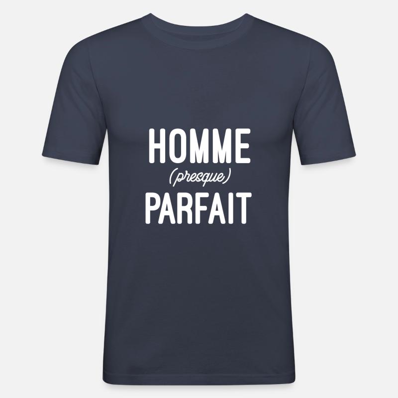 (fast) perfekter Mann - Männer Slim Fit T-Shirt - Navy