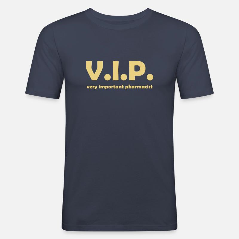 vip pharmacist - Männer Slim Fit T-Shirt - Navy