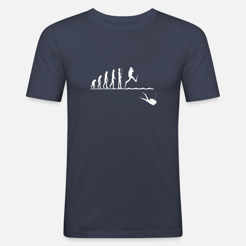 Evolution Diving Dive - Men's Slim Fit T-Shirt - navy