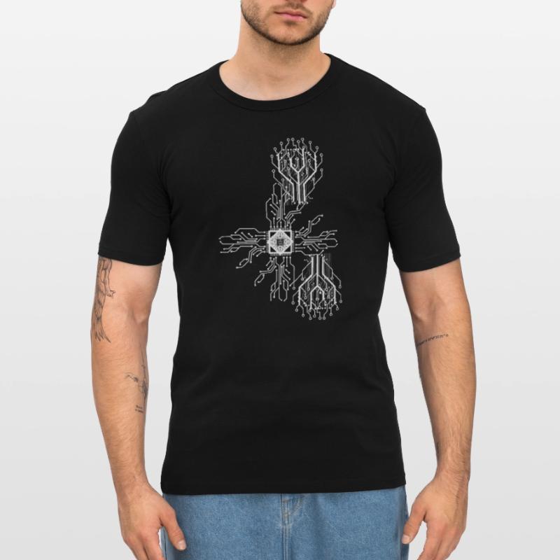 electrician electrical electronics occupation voltage CPU Men's Slim Fit T-Shirt