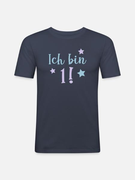 Ich bin 1! - Männer Slim Fit T-Shirt - Navy