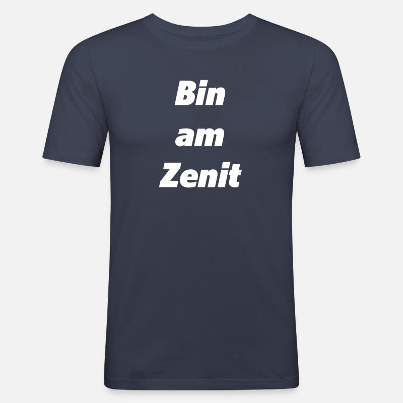 Bin am Zenit - Männer Slim Fit T-Shirt - Navy
