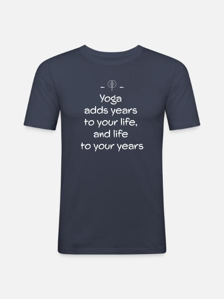 Yoga - Men's Slim Fit T-Shirt - navy