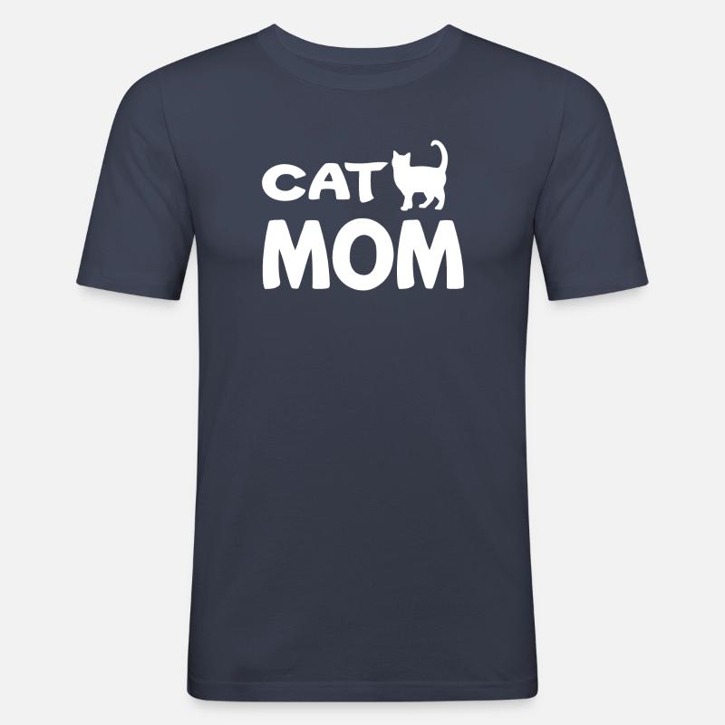 Katzenmutter - Männer Slim Fit T-Shirt - Navy