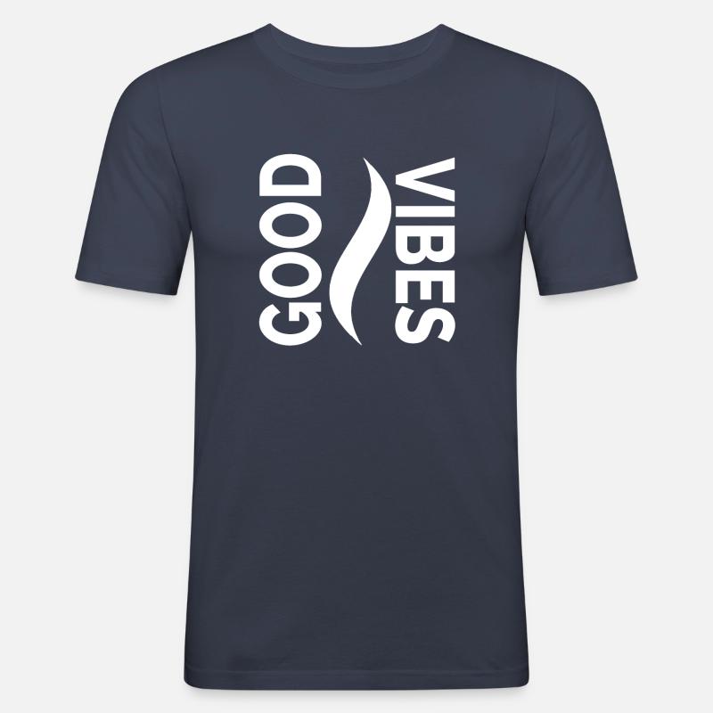 Gute Stimmung - Männer Slim Fit T-Shirt - Navy