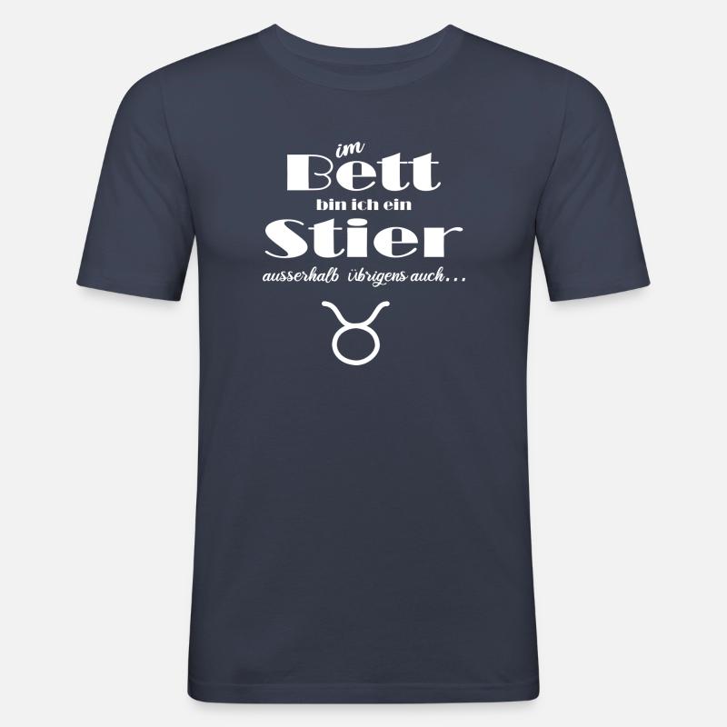 Sternzeichen Stier - Männer Slim Fit T-Shirt - Navy