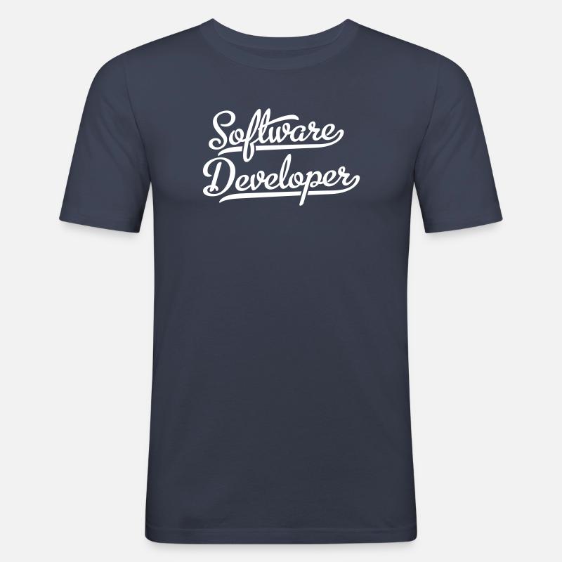 Software Developer - Männer Slim Fit T-Shirt - Navy